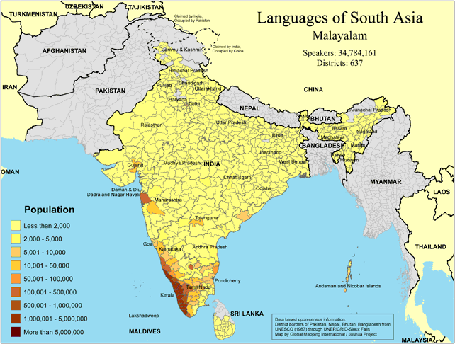 Languages of South Asia - Malayalam