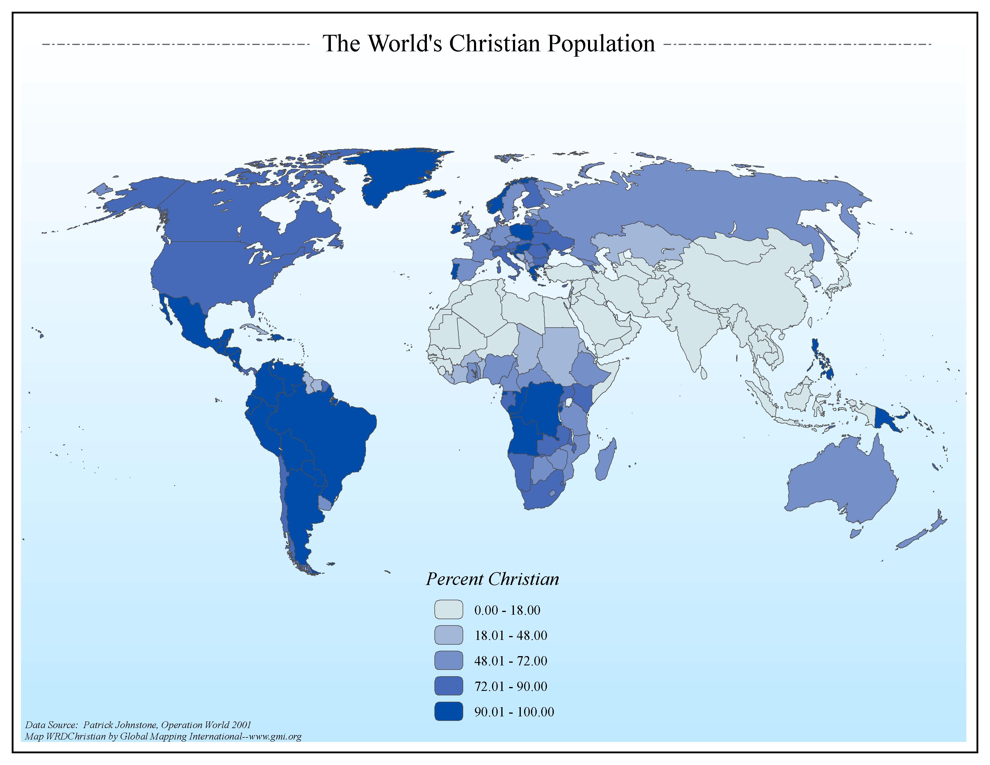 The Size and Distribution of the World's Christian Population