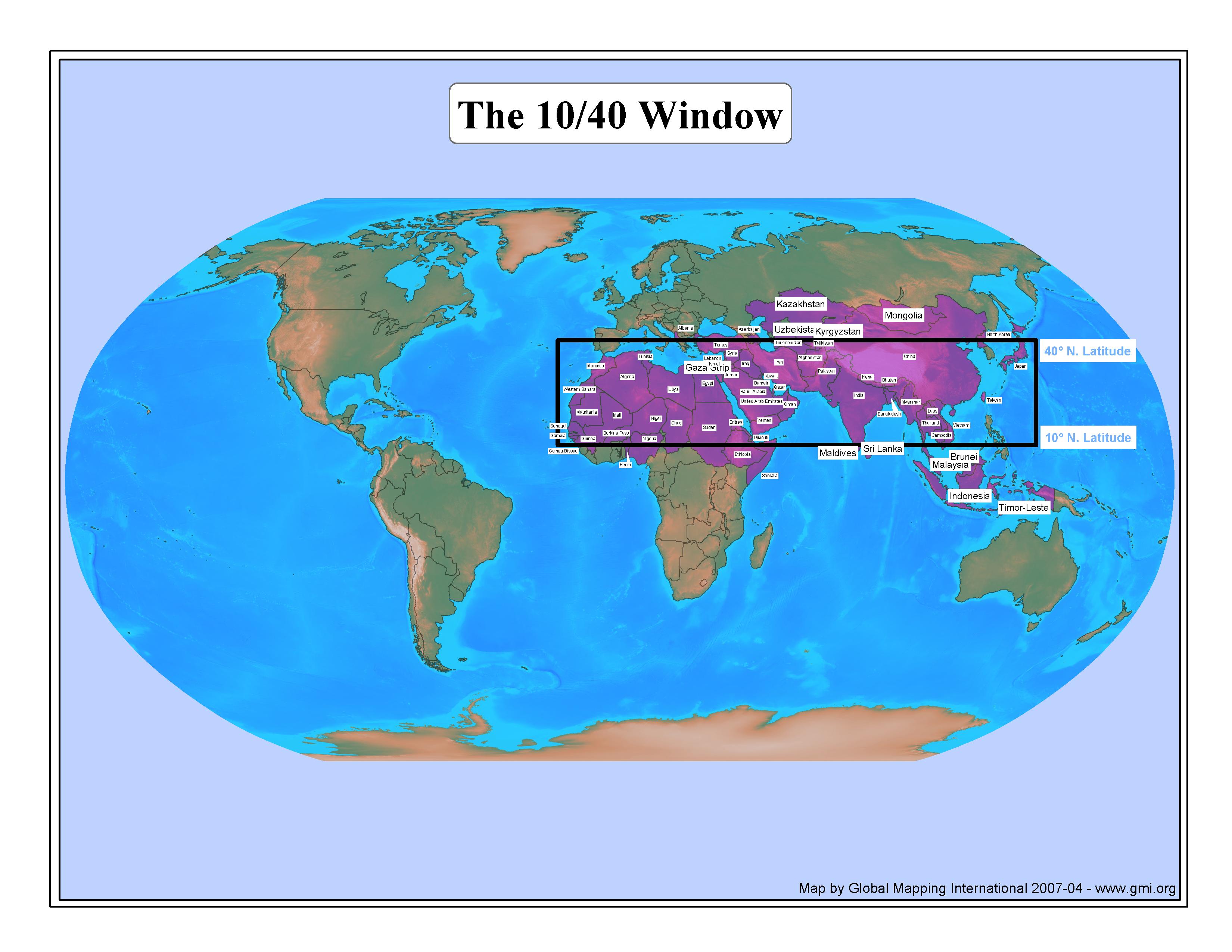 The 10/40 Window MissionInfobank, Research resources from and for